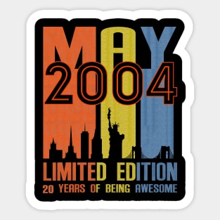 May 2004 20 Years Of Being Awesome Limited Edition Sticker